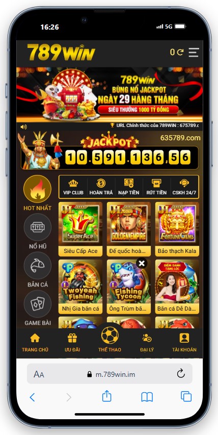 Giao diện app 789win cho iOS - Ảnh minh họa